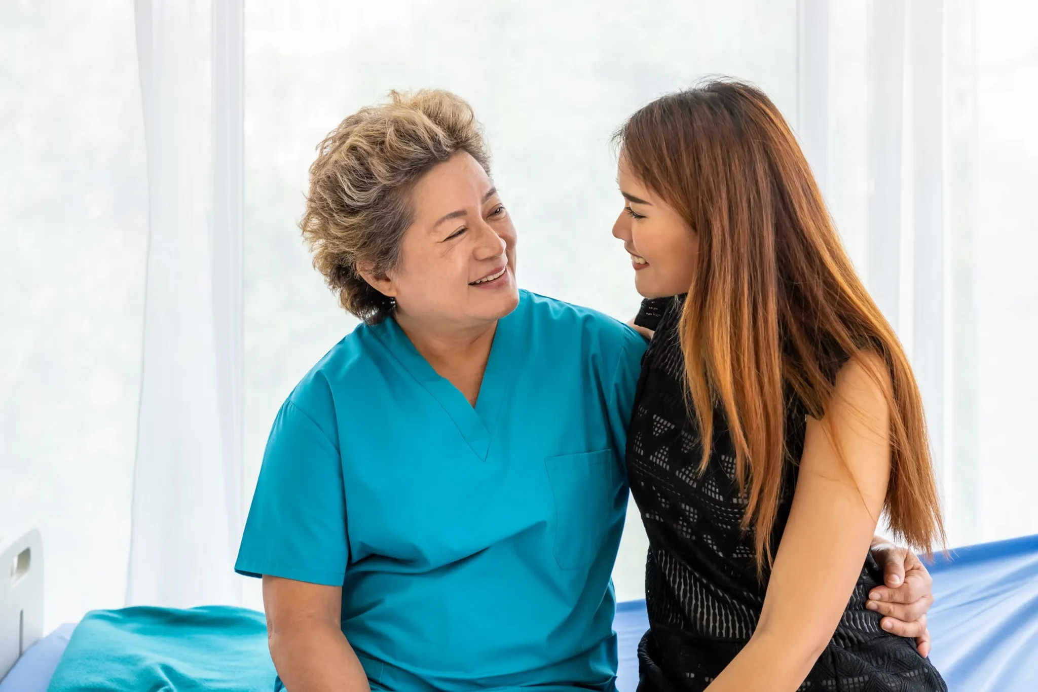 Caregiver supporting client